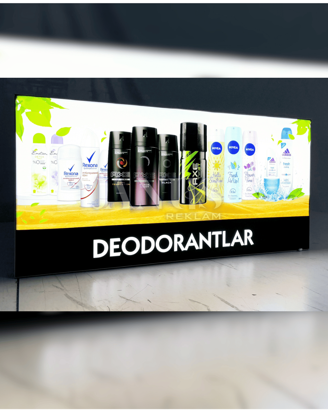 Lightbox - Çift Taraflı 10cm Profil Çift Dış Mekan - Uzun kenar ölçüsü 100 cm'e kadar