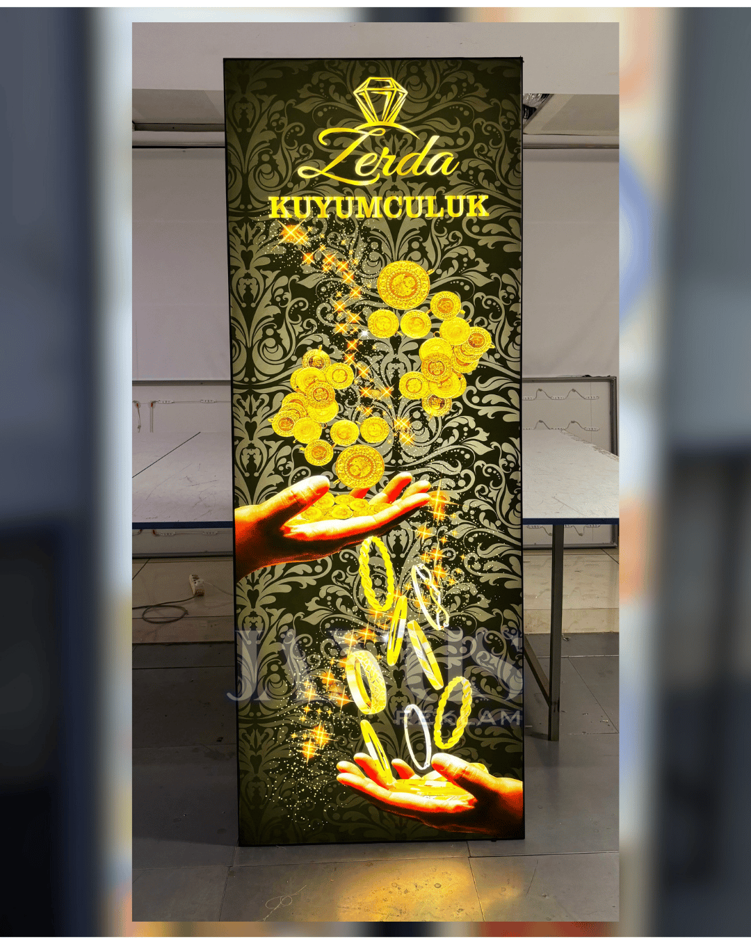 Lightbox - Çift Taraflı 10cm Profil Çift Dış Mekan - Uzun kenar ölçüsü 100 cm'e kadar