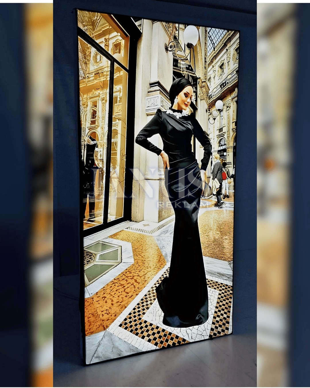 Lightbox - Çift Taraflı 10cm Profil Çift İç Mekan - Uzun kenar ölçüsü 100 cm'e kadar