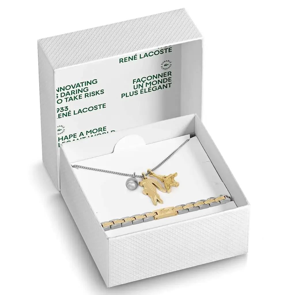 LACOSTE LACJ2070045 UNİSEX ÇELİK KOLYE