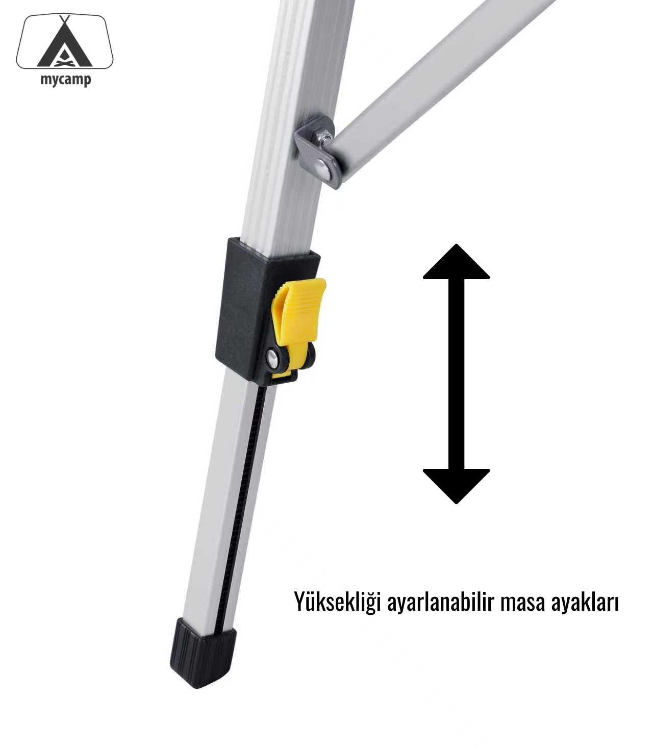 Alto Ayarlanabilir Ayaklı Katlanır Alüminyum Kamp Masası