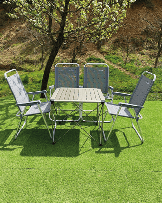 BÜYÜK MASA +4 PLAJ SANDALYE SET