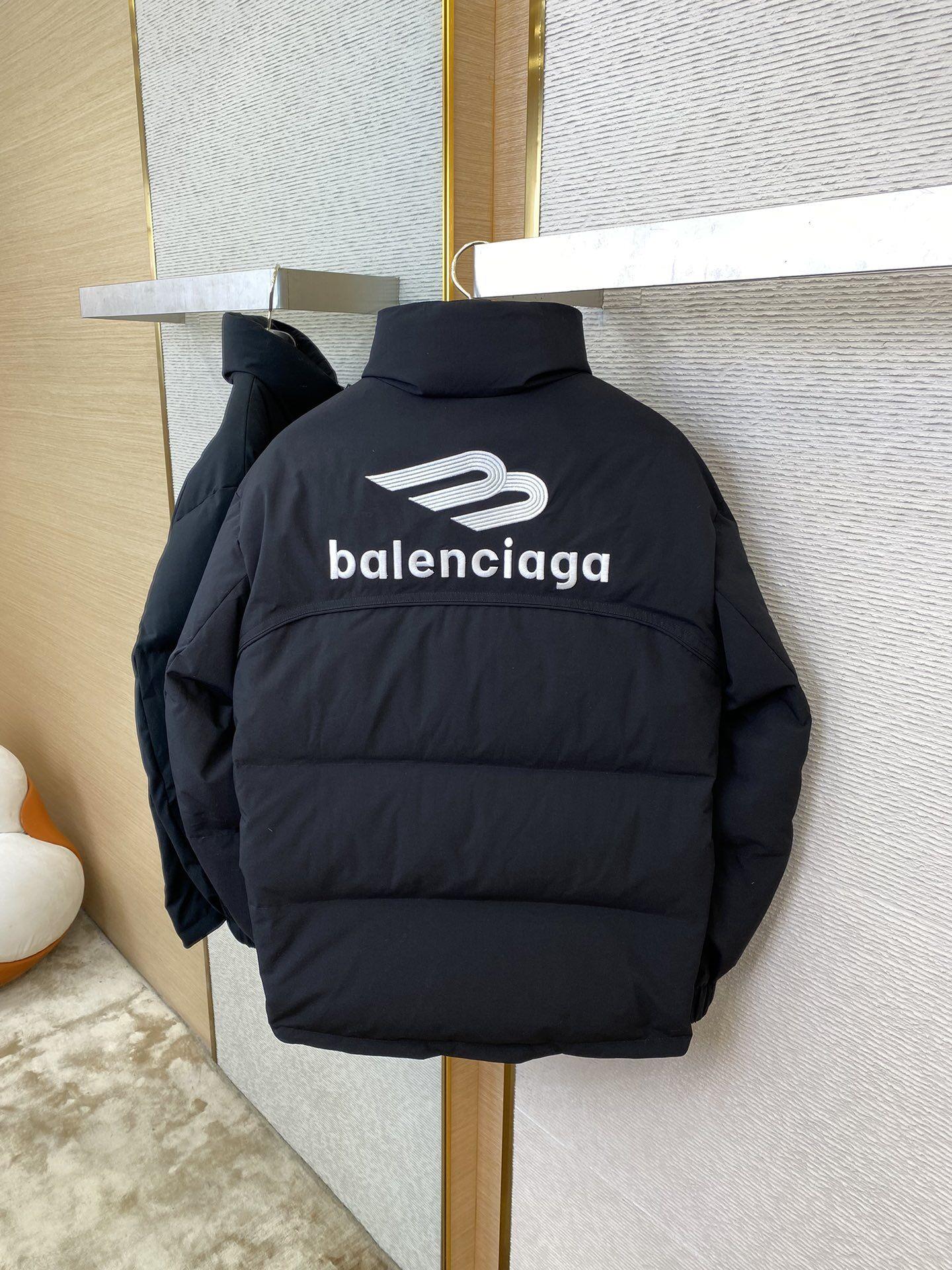 Balenciaga Reflective Down Jacket – 3M Embroidered Coat Balenciaga