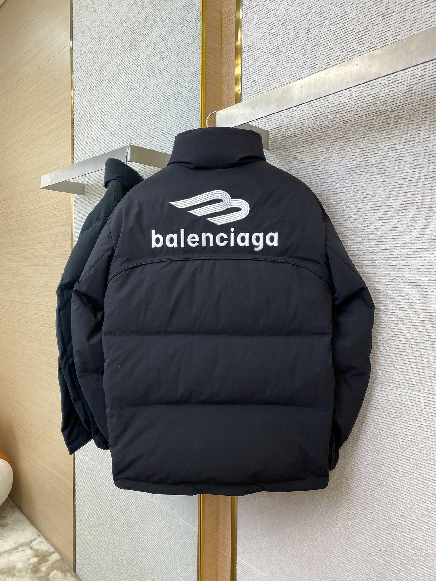 Balenciaga Reflective Down Jacket – 3M Embroidered Coat Balenciaga