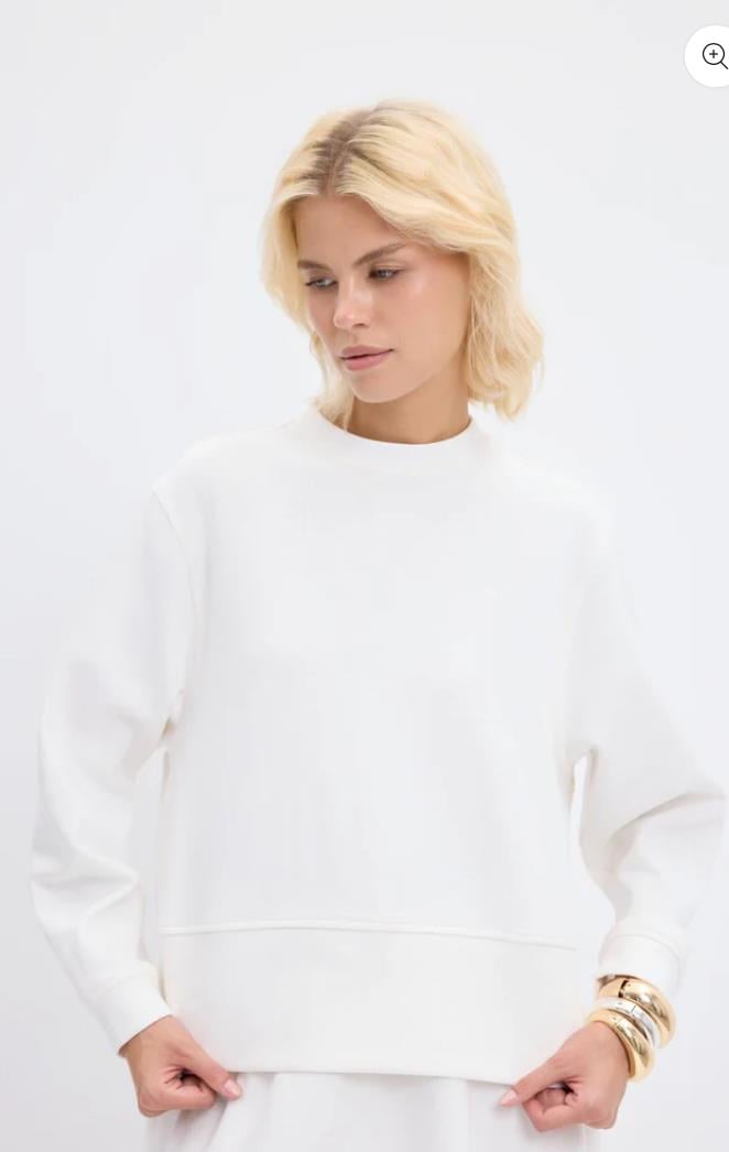 KB YANDAN YIRTMAÇLI KISA SWEATSHIRT