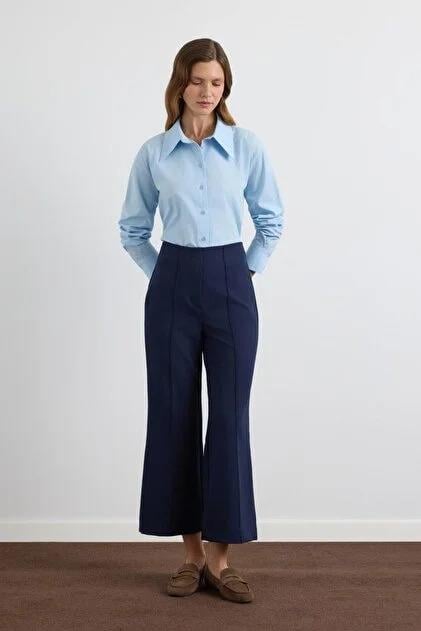 KB YĞKSEK BEL FİT KESİM KREP PANTALON