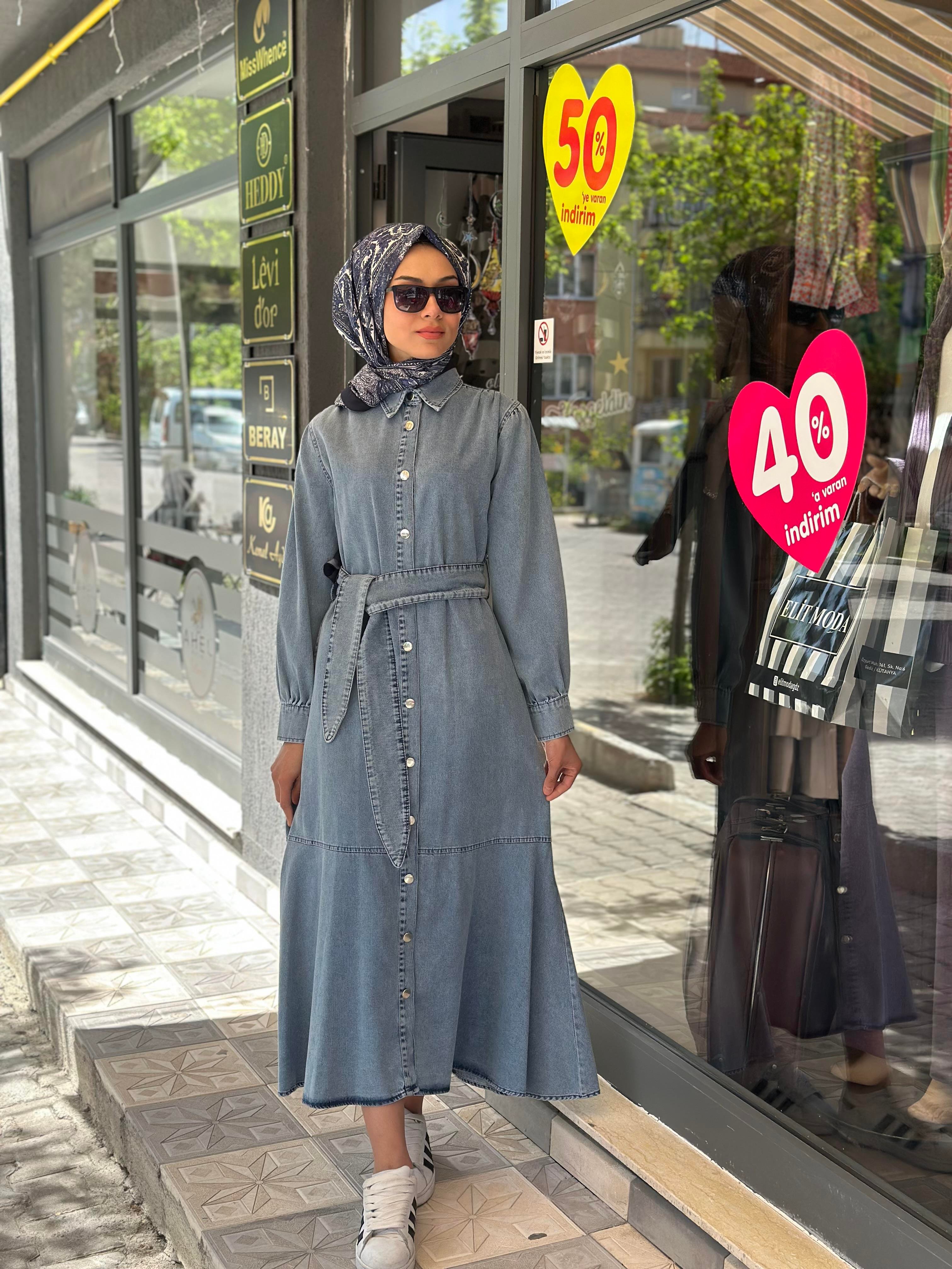MYMAGAZİN DENİM ELBİSE-1530