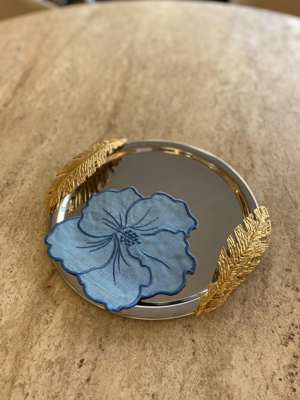 mavi magnolia sunum peçetesi