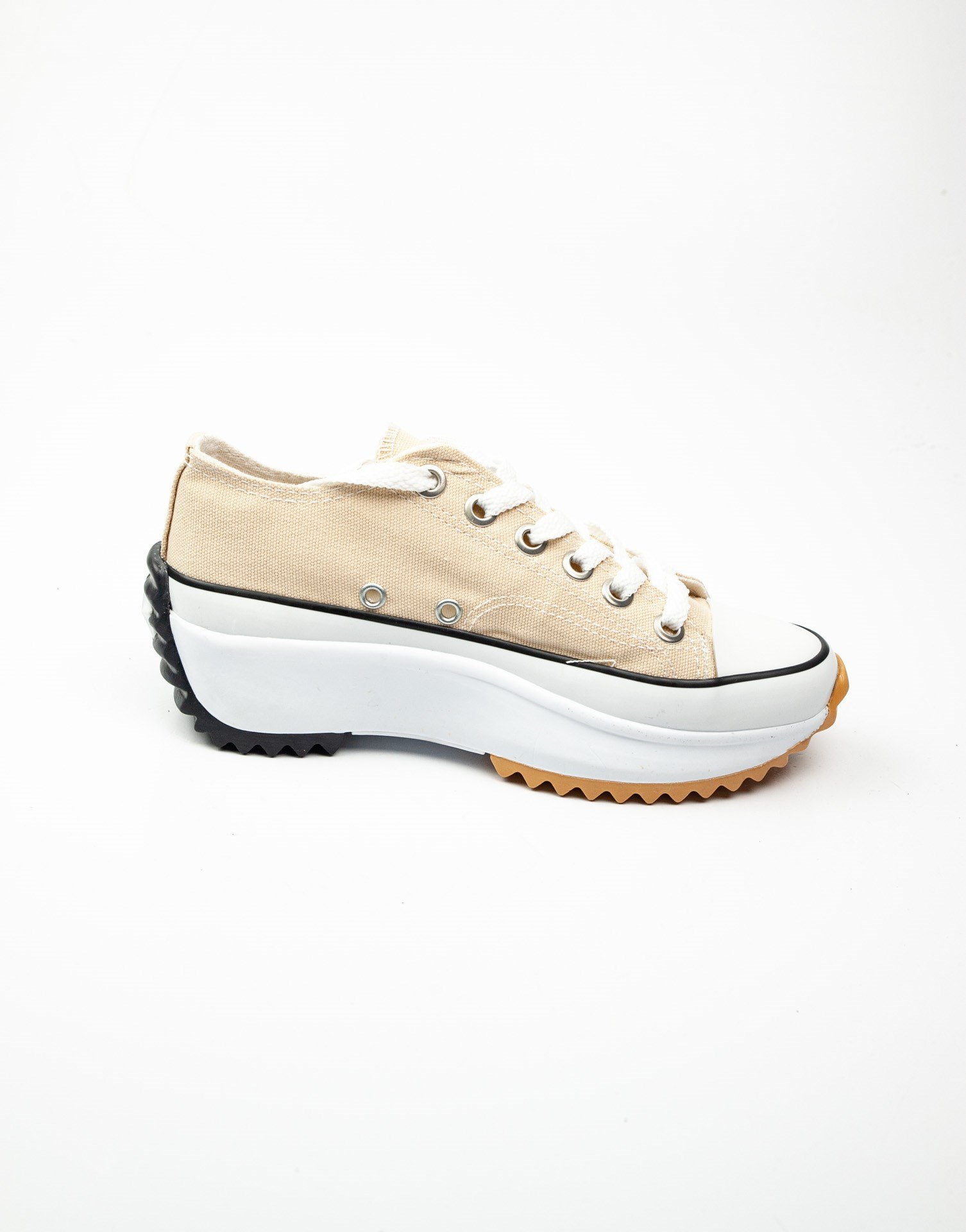Bulldozer 231904 Bej Kalın Taban Keten Kadın Sneaker