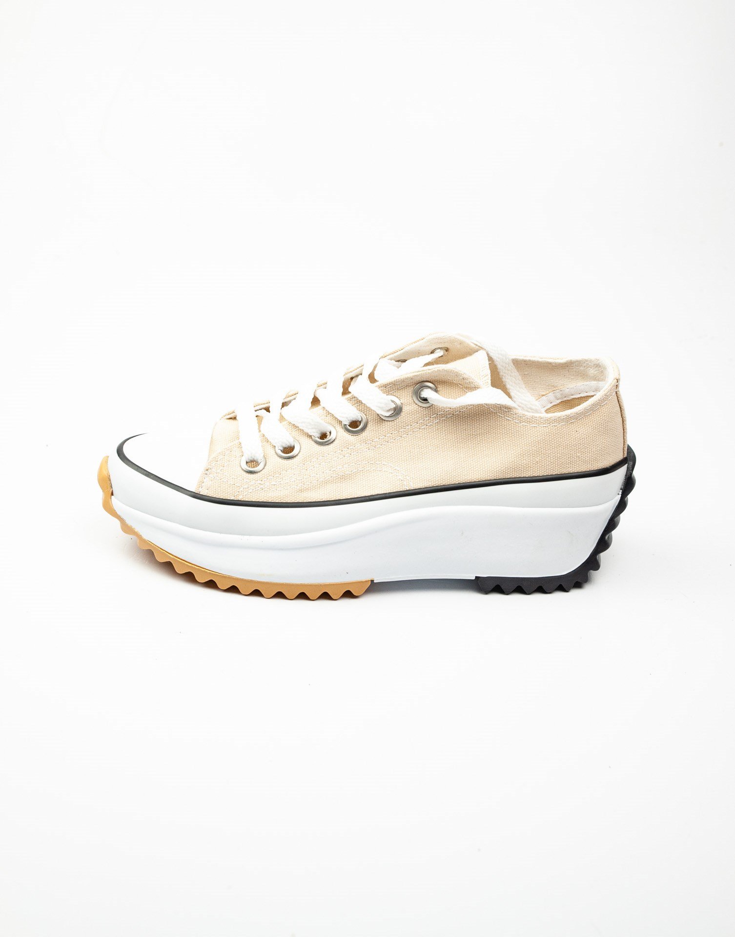 Bulldozer 231904 Bej Kalın Taban Keten Kadın Sneaker
