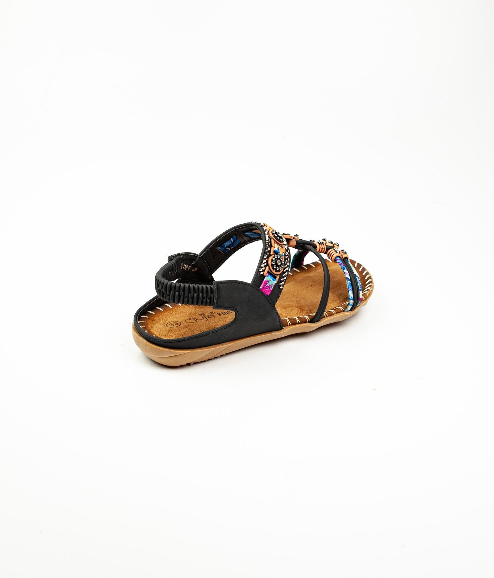 Guja 152 - 8 Siyah Kız Çocuk Sandalet 