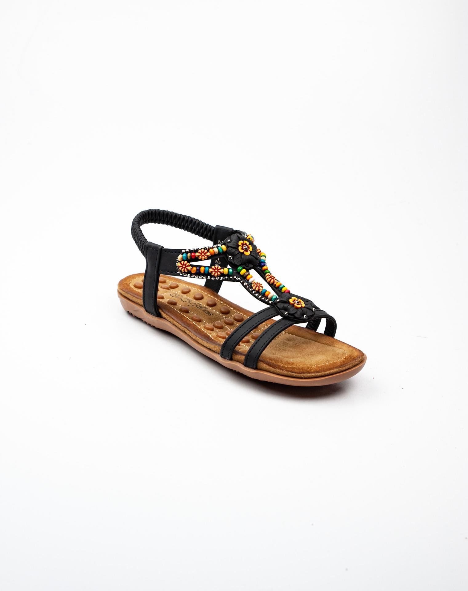 Guja 157 - 24 Siyah Kız Çocuk Sandalet 