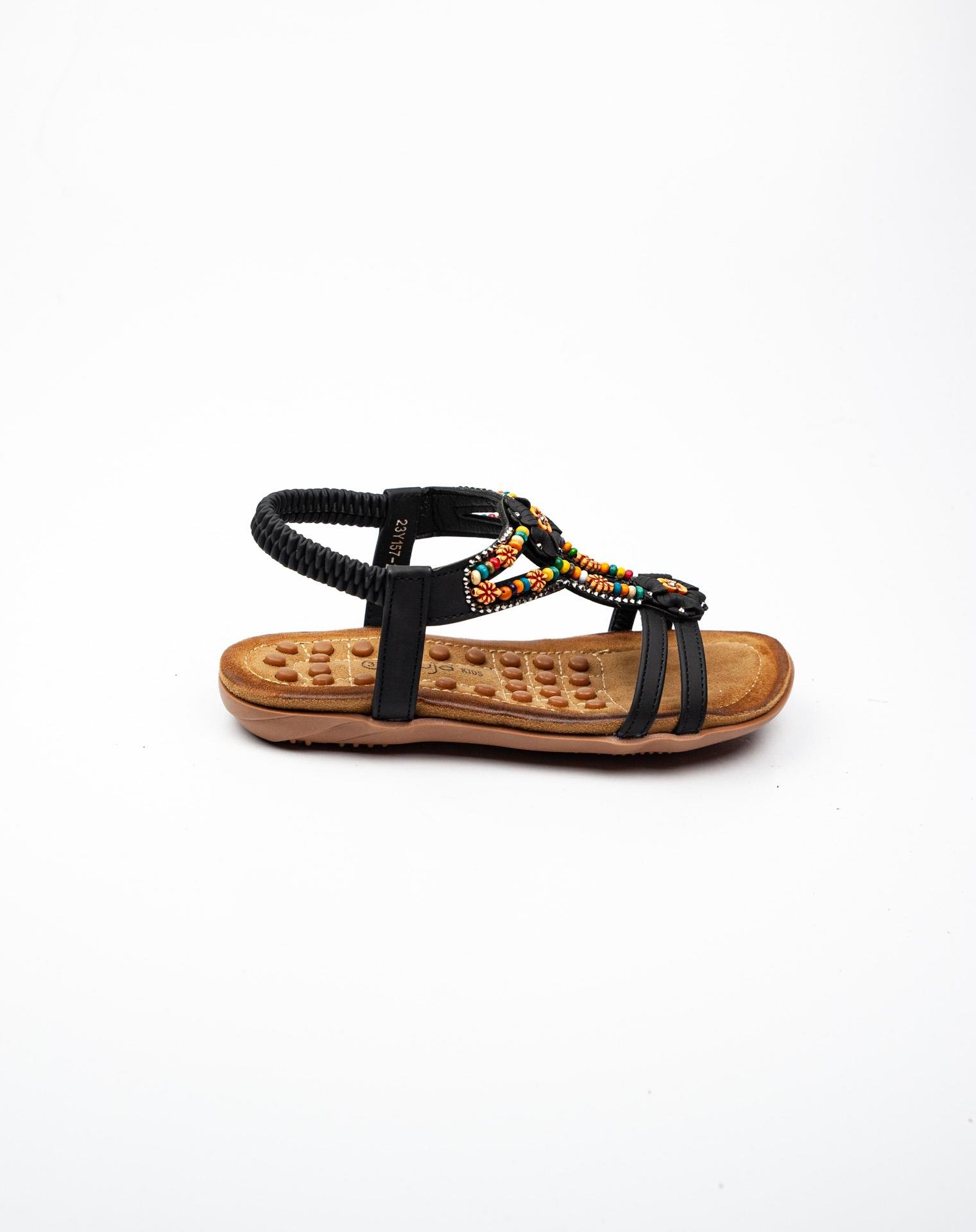 Guja 157 - 24 Siyah Kız Çocuk Sandalet 
