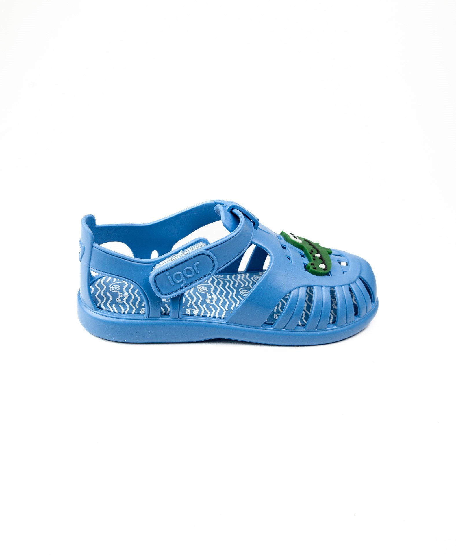 Igor Mavi Erkek Çocuk Cırtlı Sandalet S10371 Tobby Croco