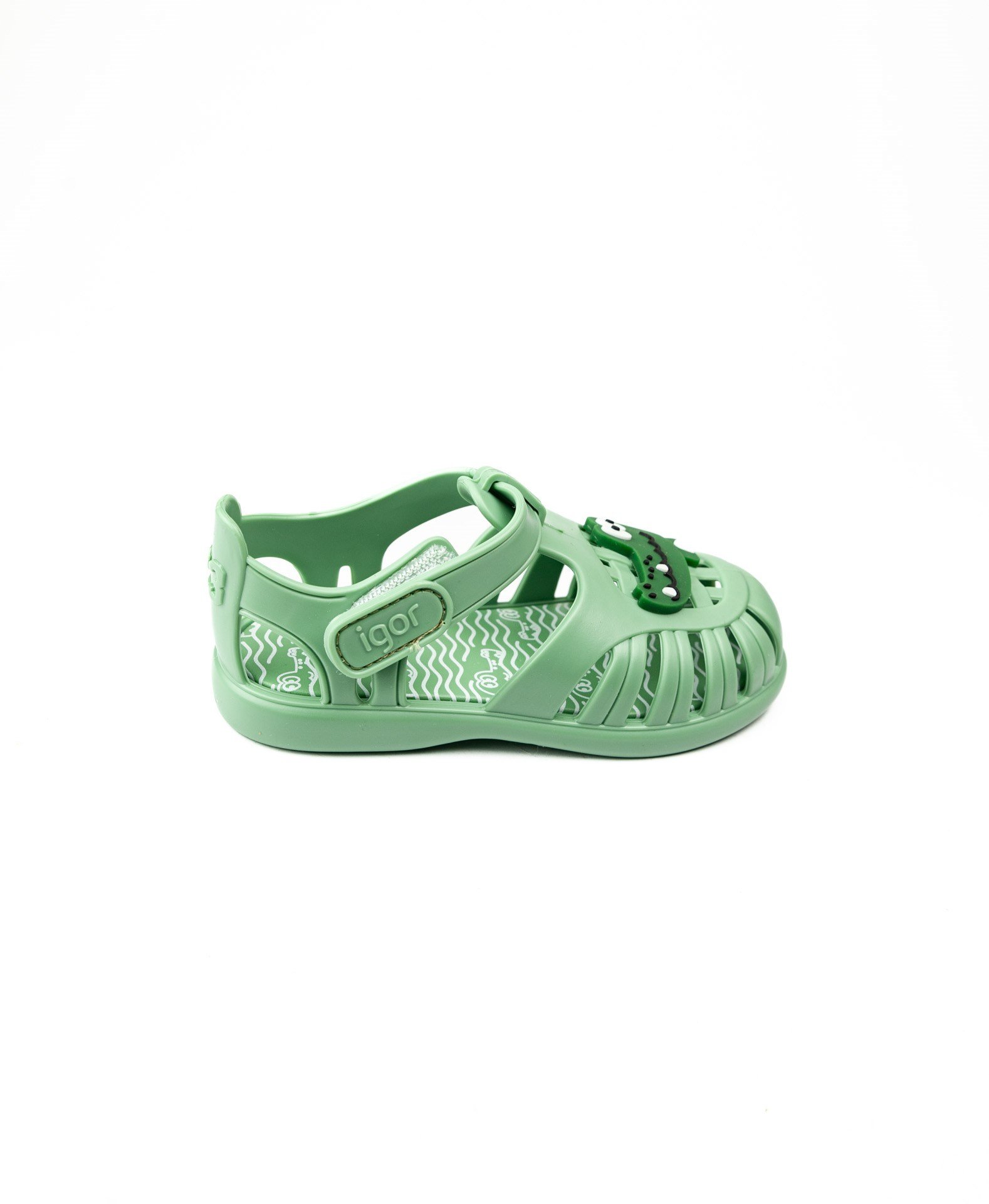 Igor Yeşil Erkek Çocuk Cırtlı Sandalet S10371 Tobby Croco