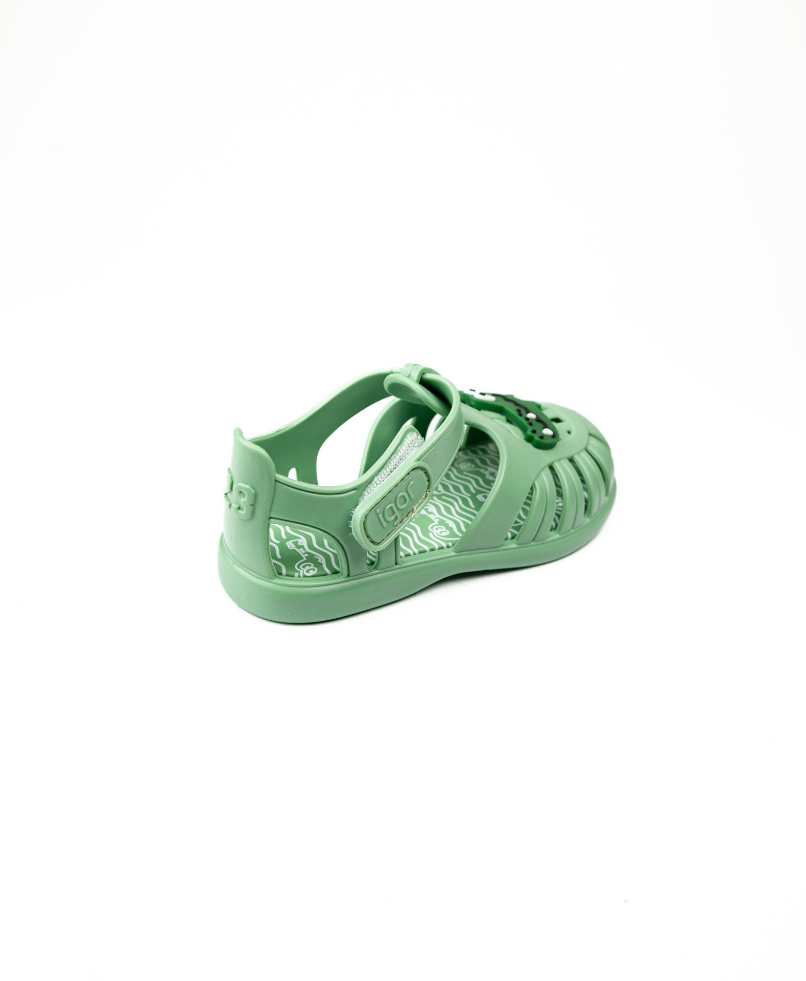 Igor Yeşil Erkek Çocuk Cırtlı Sandalet S10371 Tobby Croco