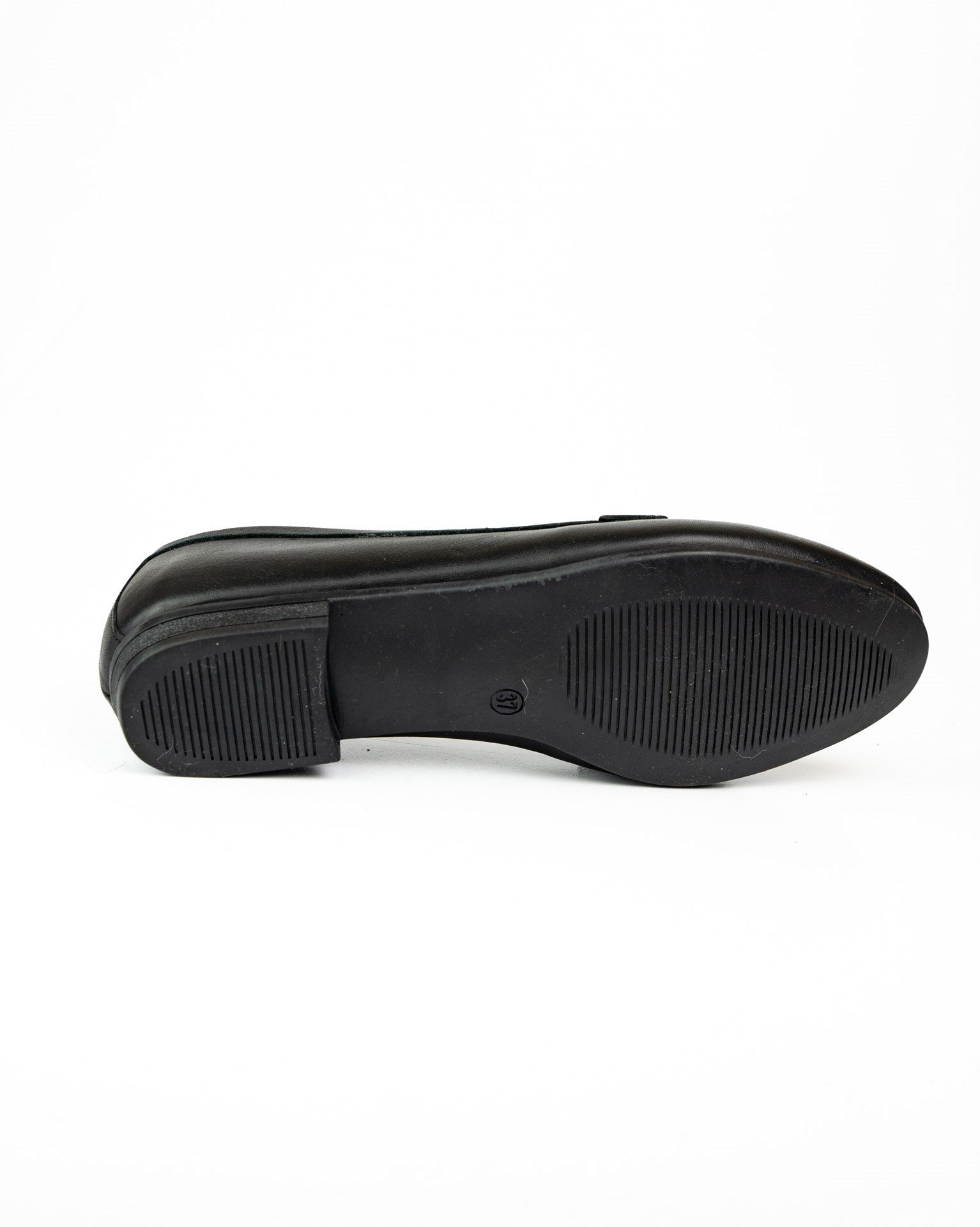 Moda Arena 113 Siyah Deri Kadın Babet 