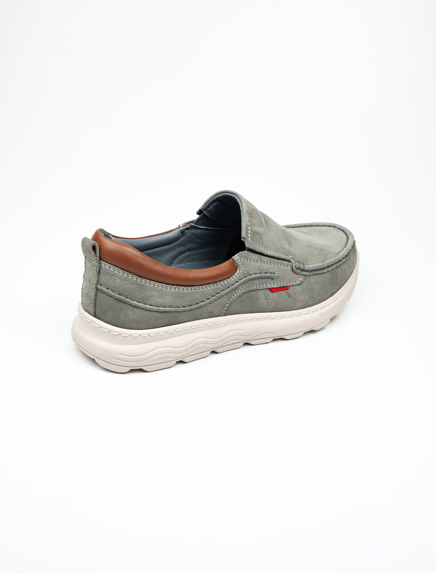 Voyager 6501 Mokasen Gri Nubuk Deri Erkek Günlük Ayakkabı