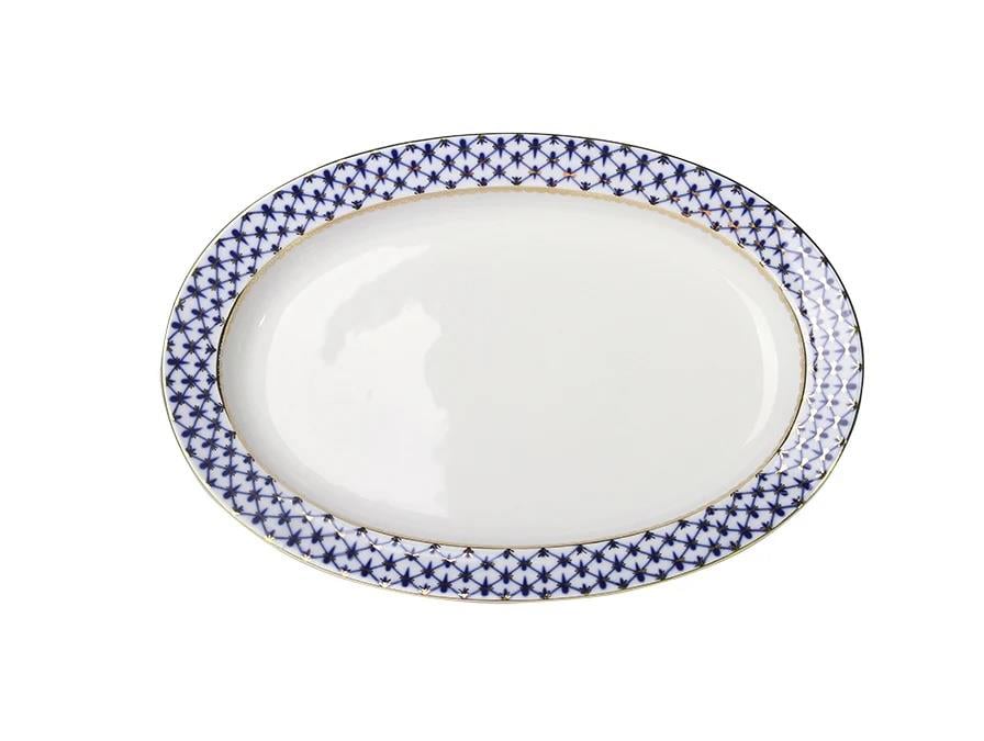 Balık Tabağı Oval servis tabağı 24 cm Gençlik Cobalt Net