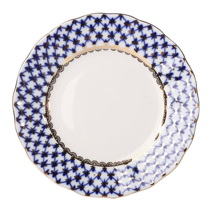 Ekmek tabağı 15cm Dalgalı kenar Lale Cobalt Net