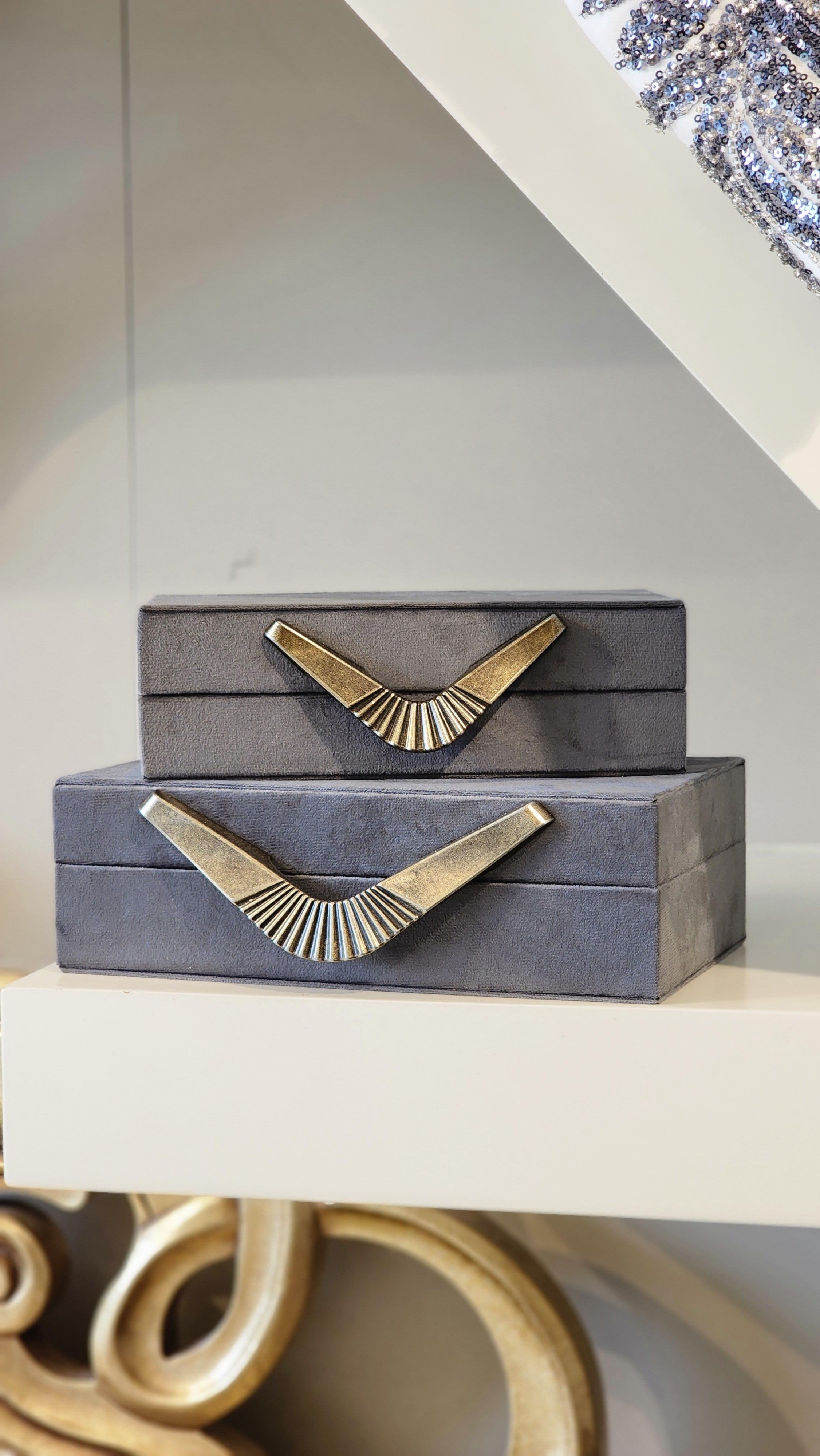 Kadife Gri 2'li Kutu 