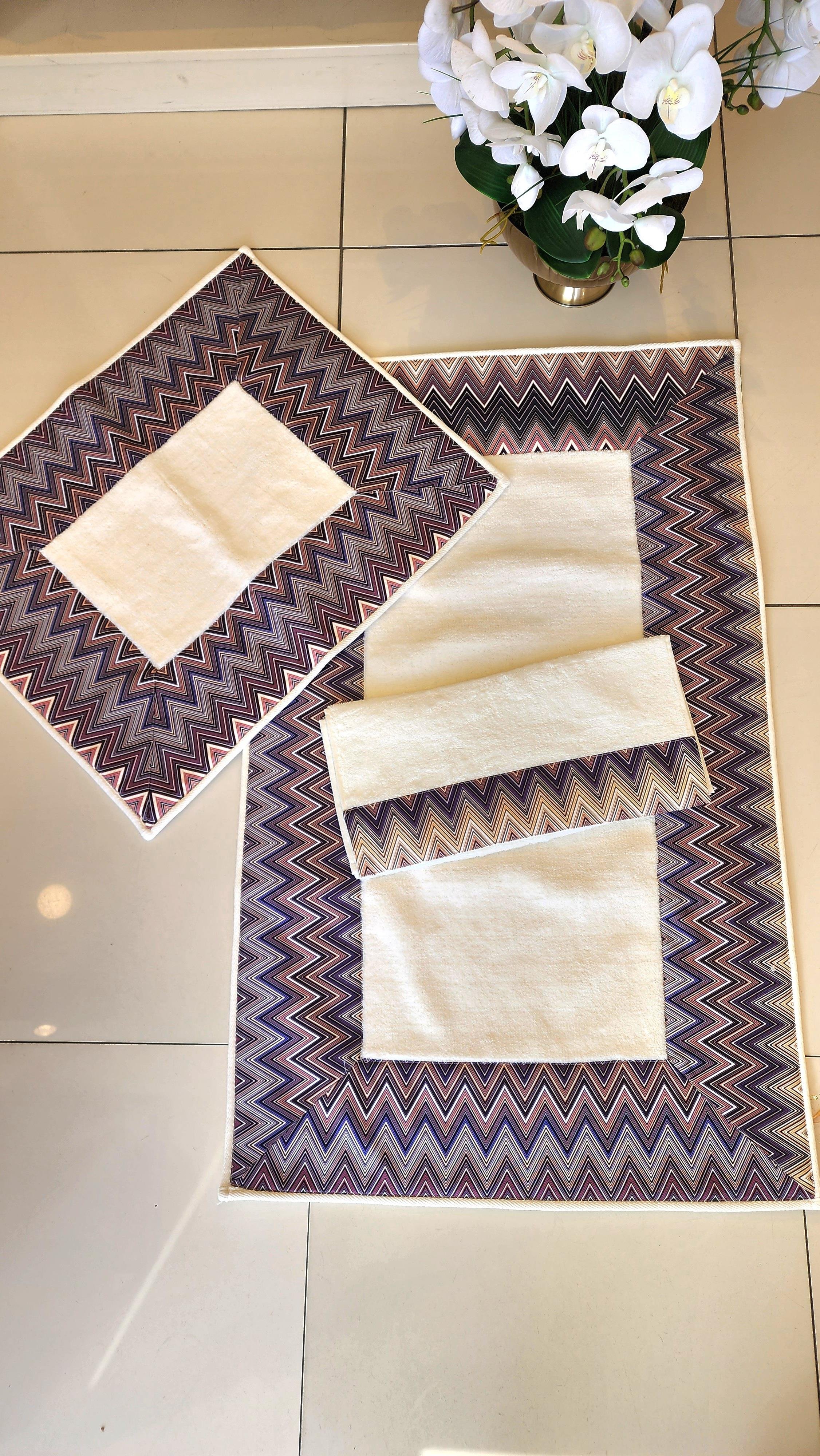 Zikzak Mor 3Lü Paspas Takımı 