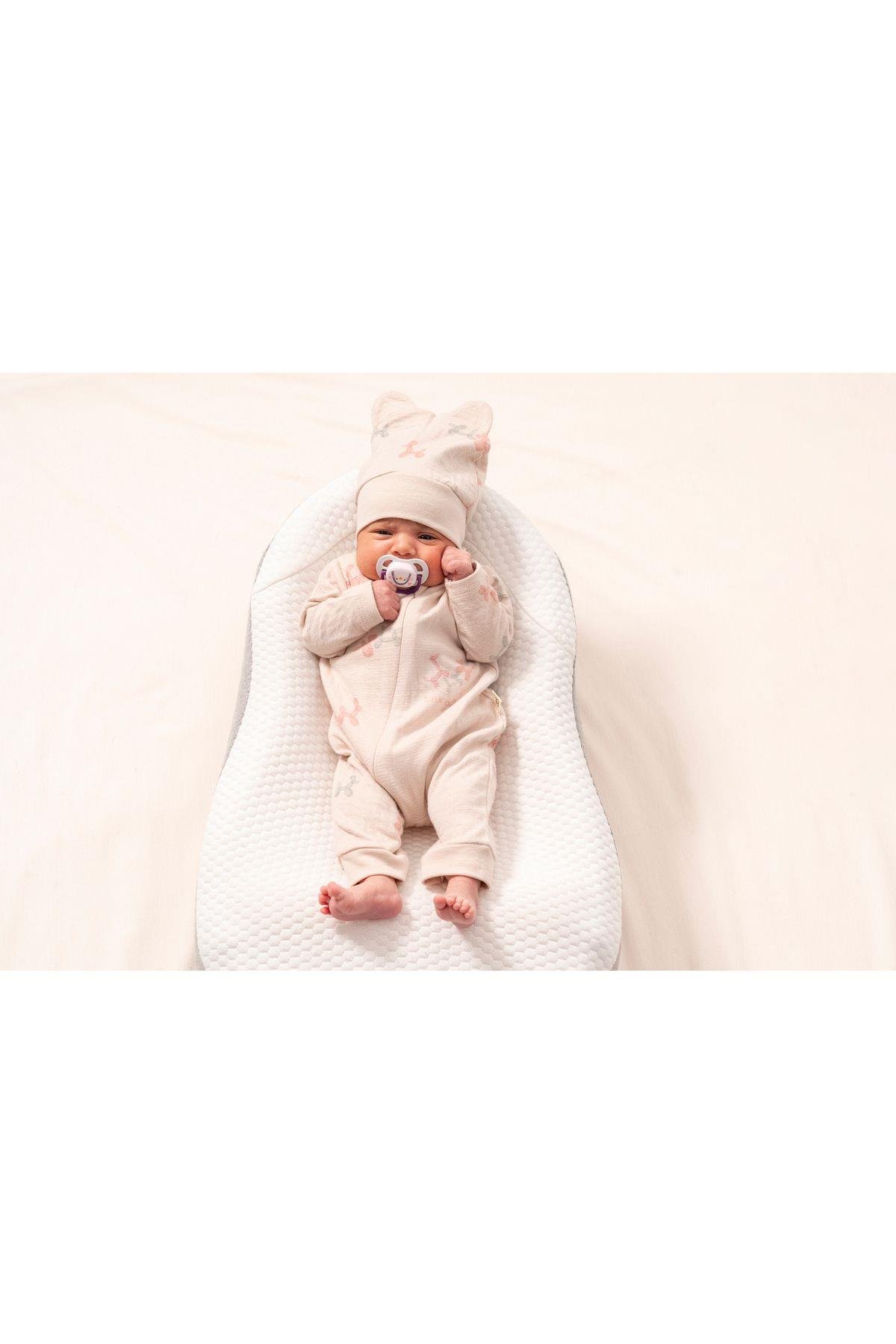 %100 ORGANİK PAMUK BIRTH PARTY KIZ BEBEK FERMUARLI TULUM