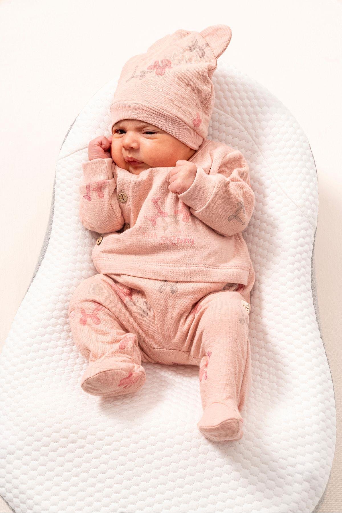 %100 ORGANİK PAMUK BIRTH PARTY KIZ BEBEK DÜĞMELİ TULUM