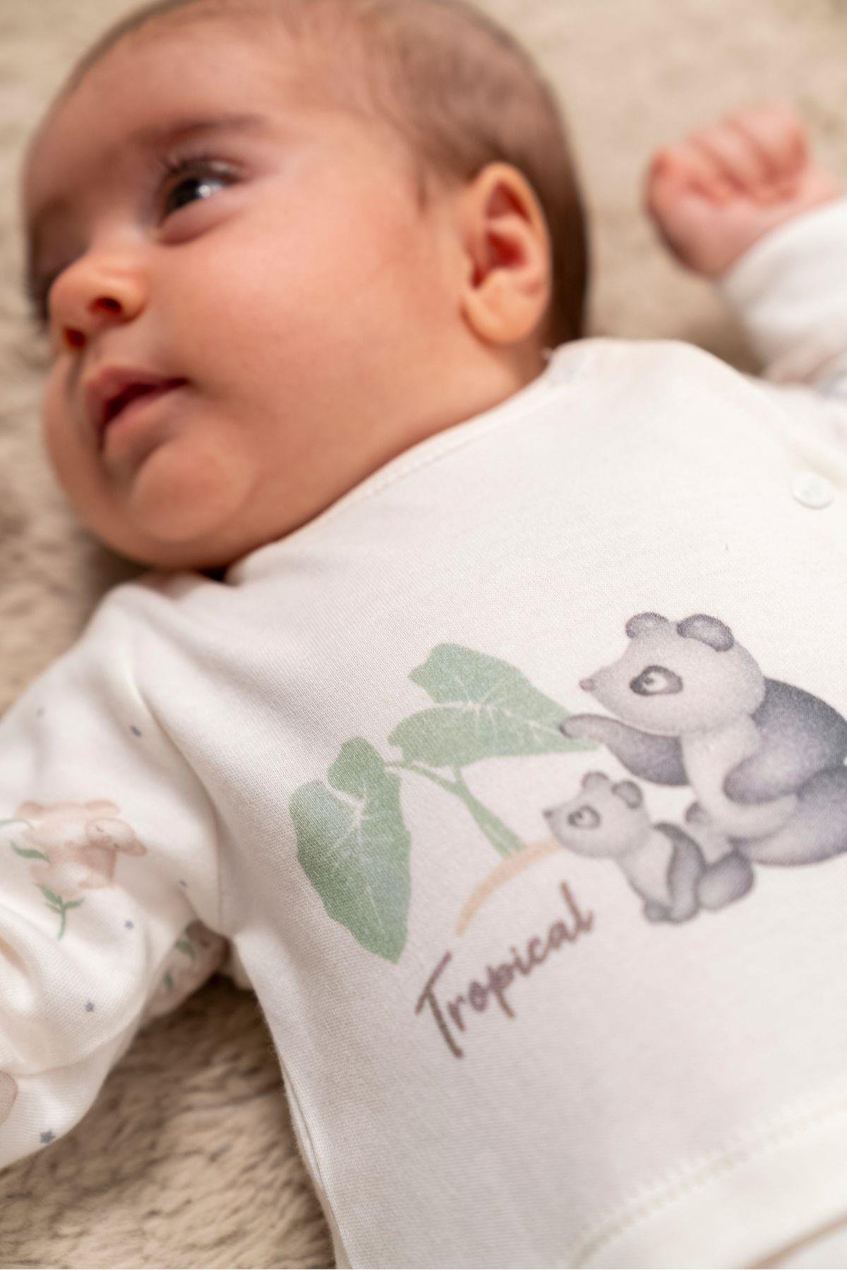 %100 ORGANİK PAMUK TROPİCAL KOALA LUX BEBEK TULUM