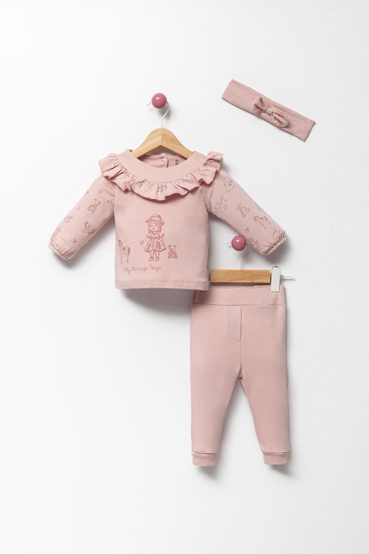 %100 PAMUK TOYS KIZ 2'Lİ TAKIM