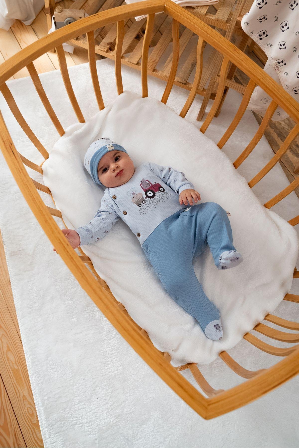 Çiftçi Baskılı Yandan Açmalı Patikli Tulum