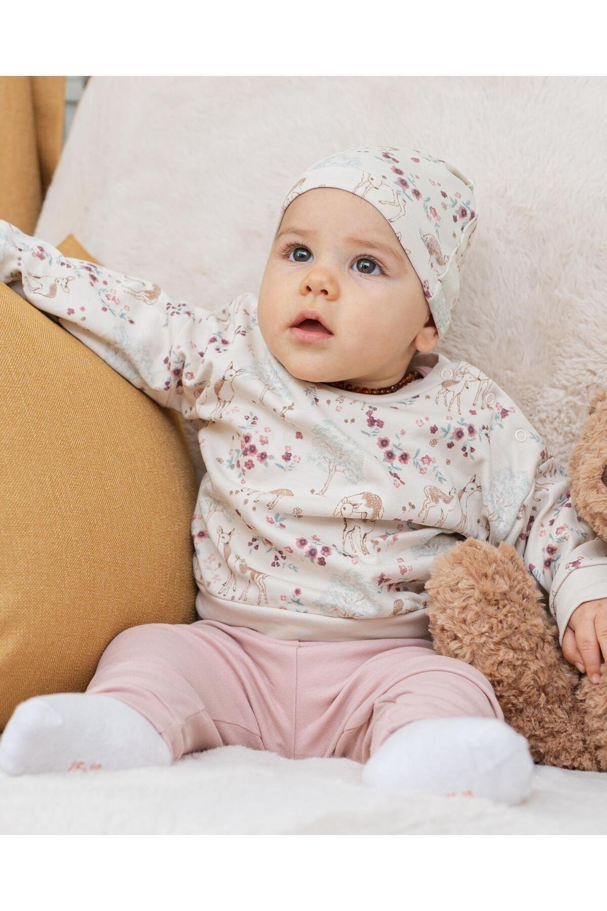 SEVİMLİ CEYLAN ORGANİK KIZ BEBEK 2'Lİ TAKIM