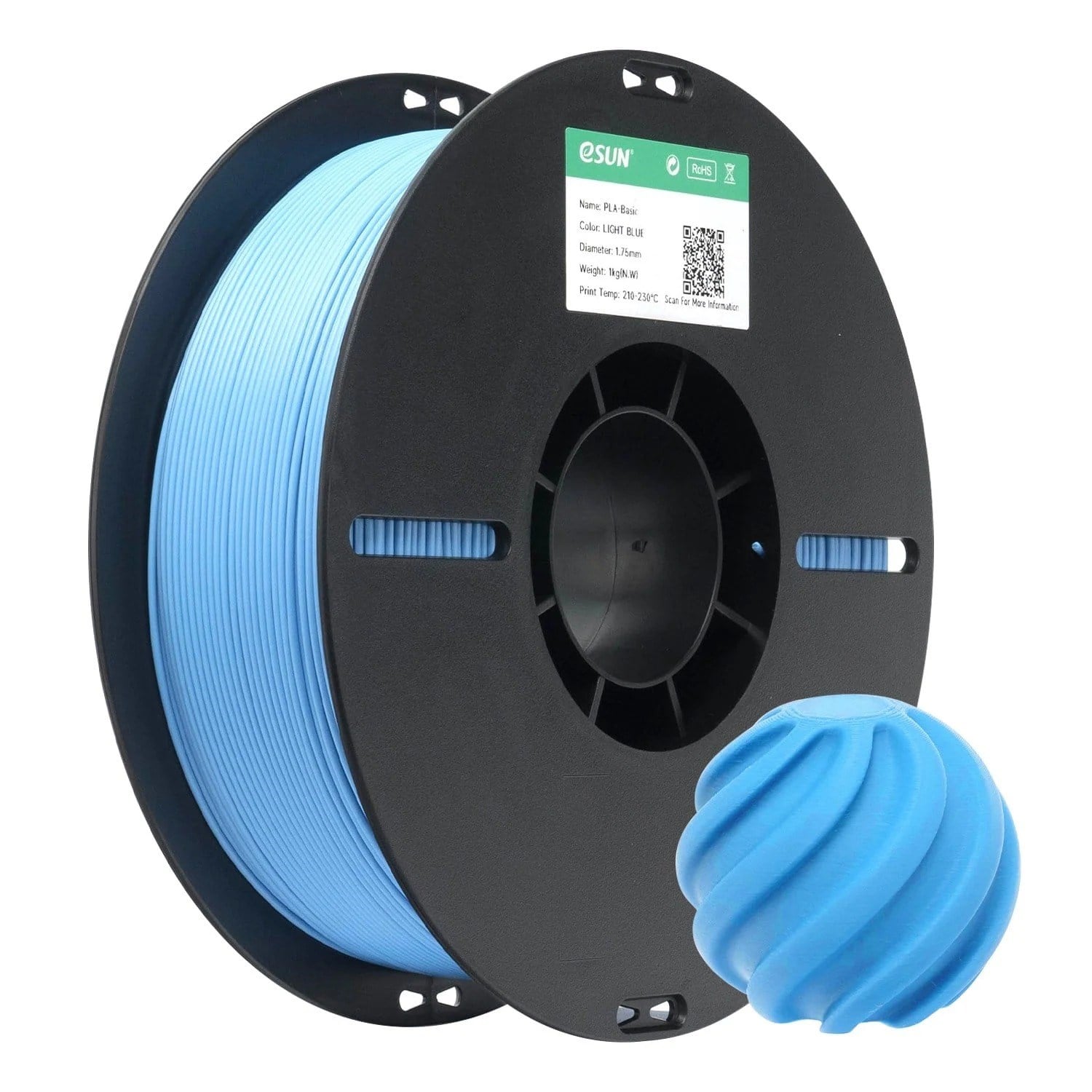 eSun PLA Basic Açık Mavi Filament 1.75mm 1 Kg