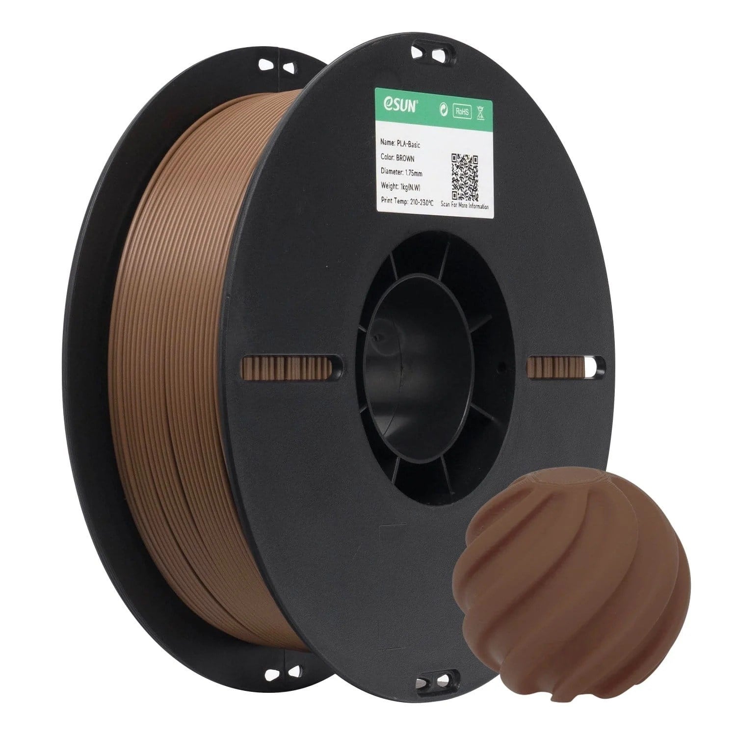 eSun PLA Basic Kahverengi Filament 1.75mm 1 Kg