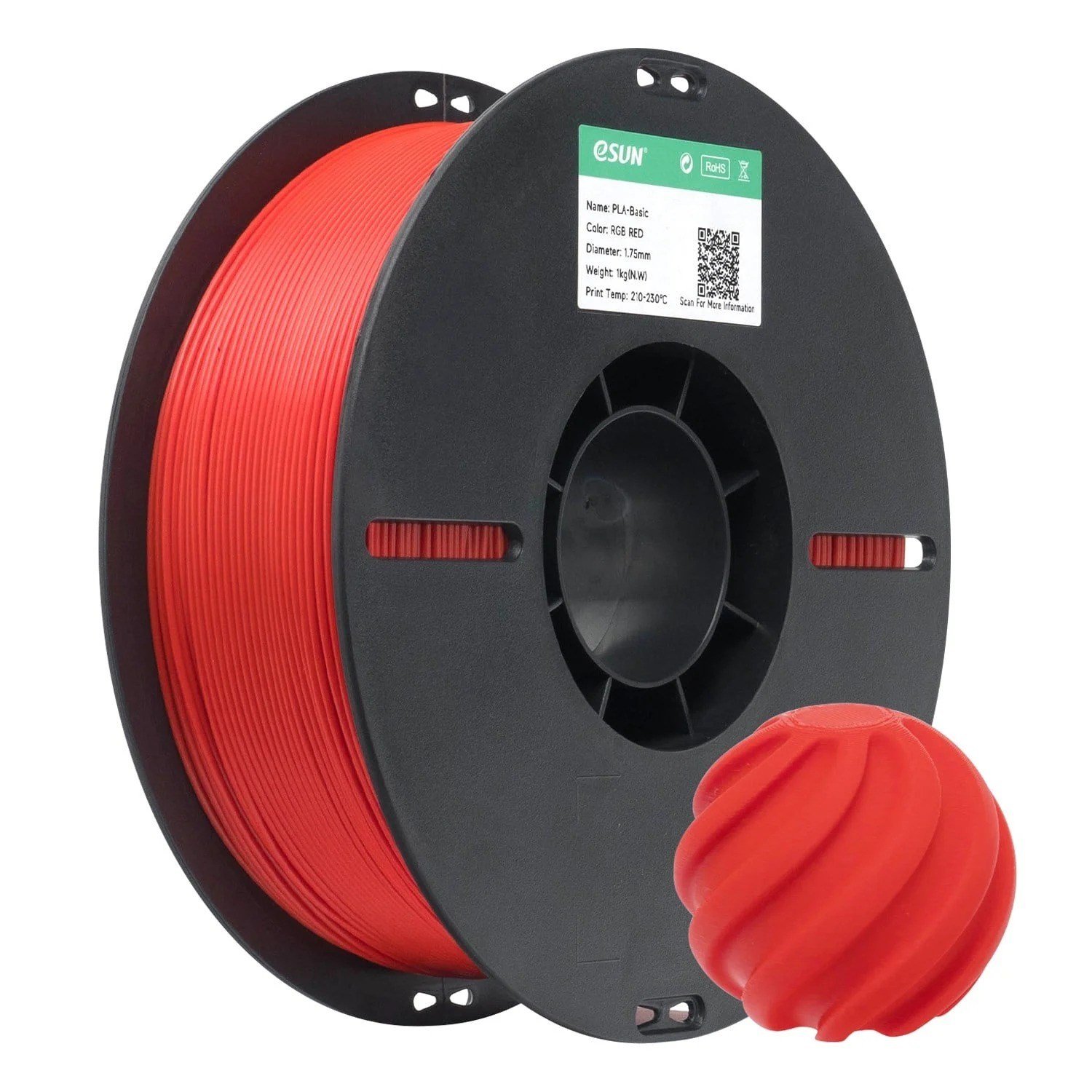 eSun PLA Basic RGB Red Filament 1.75mm 1 Kg
