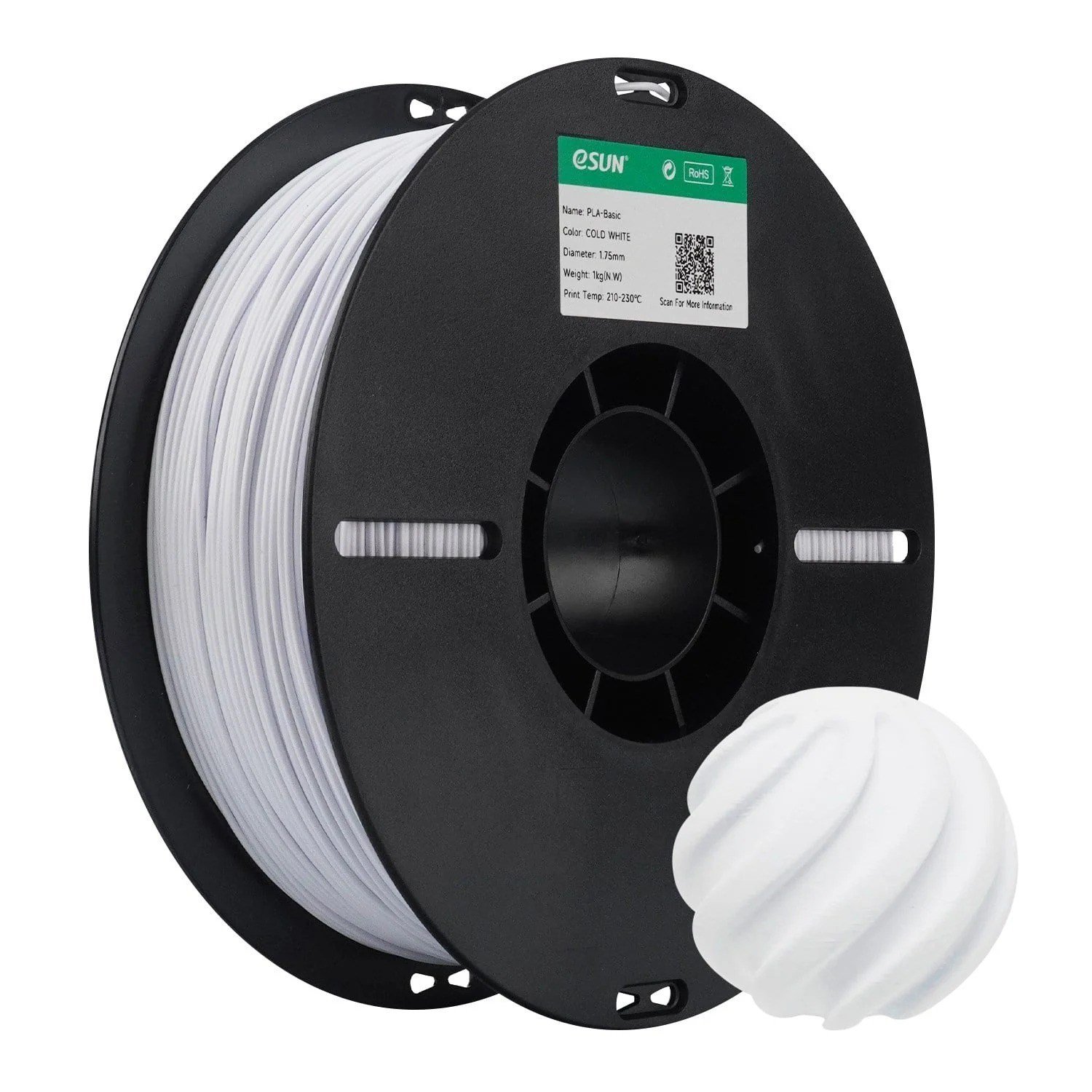 eSun PLA Basic Soğuk Beyaz Filament 1.75mm 1 Kg