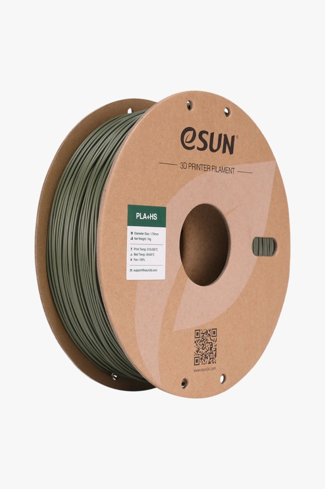 eSUN PLA+HS Zeytin Yeşili Filament 1.75mm 1kg
