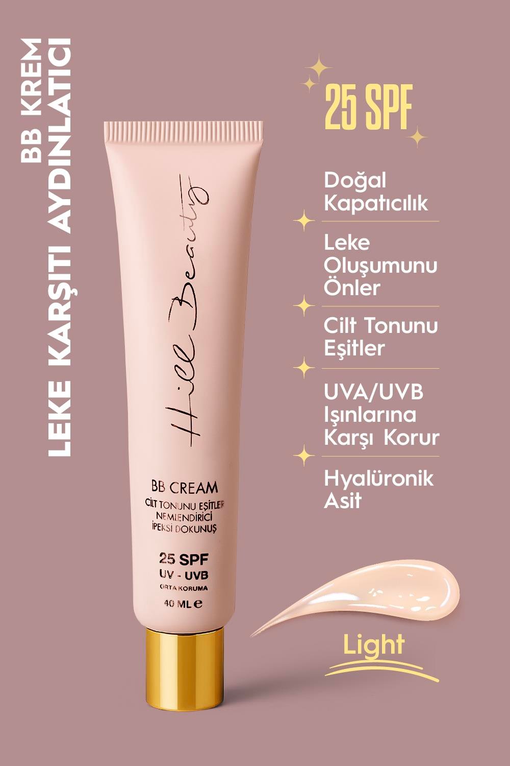 BB Krem Light 25 SPF 40 ml Doğal Kapatıcı Etkili Leke Karşıtı