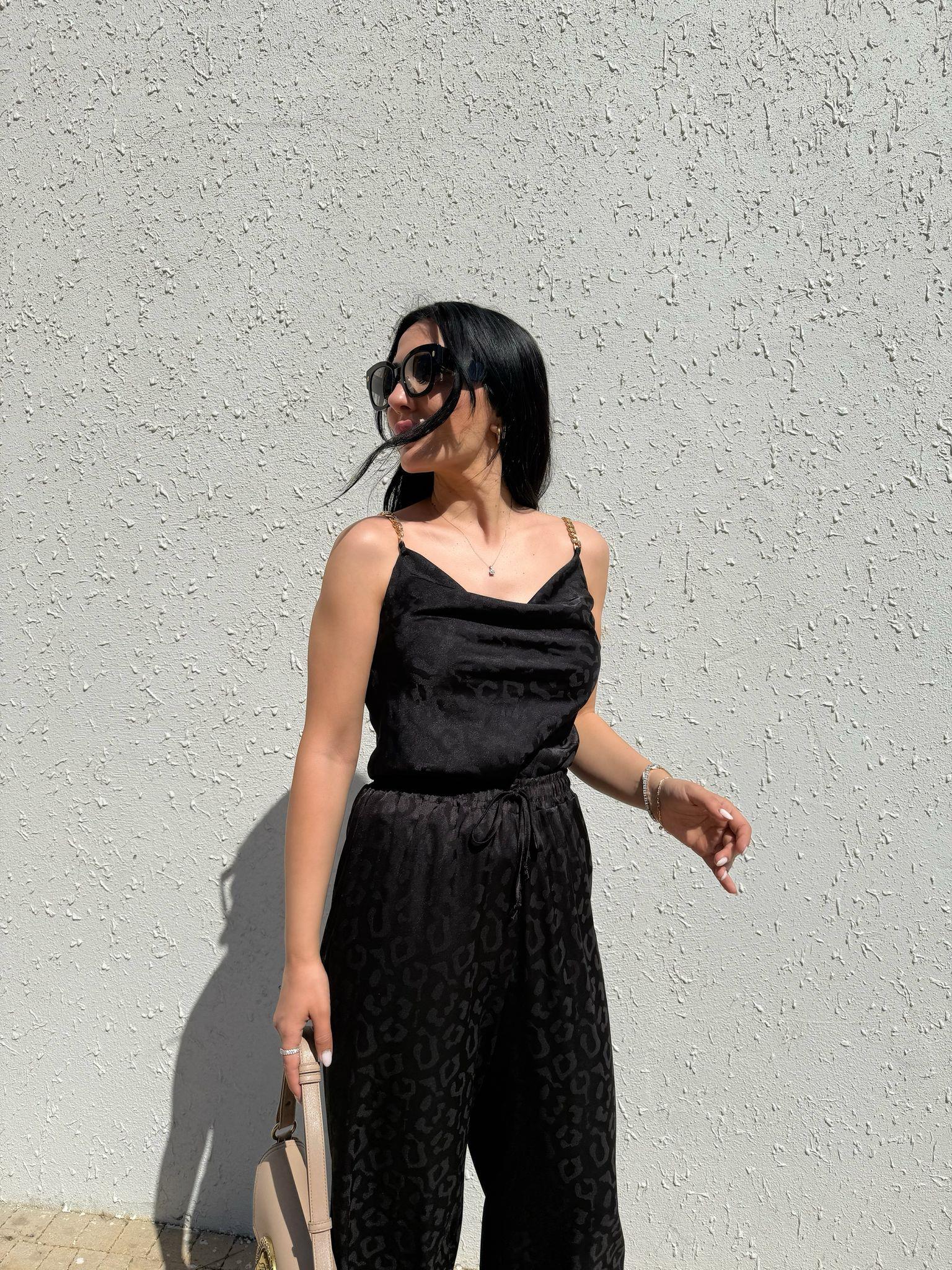 Leopar Desen Askılı Takım