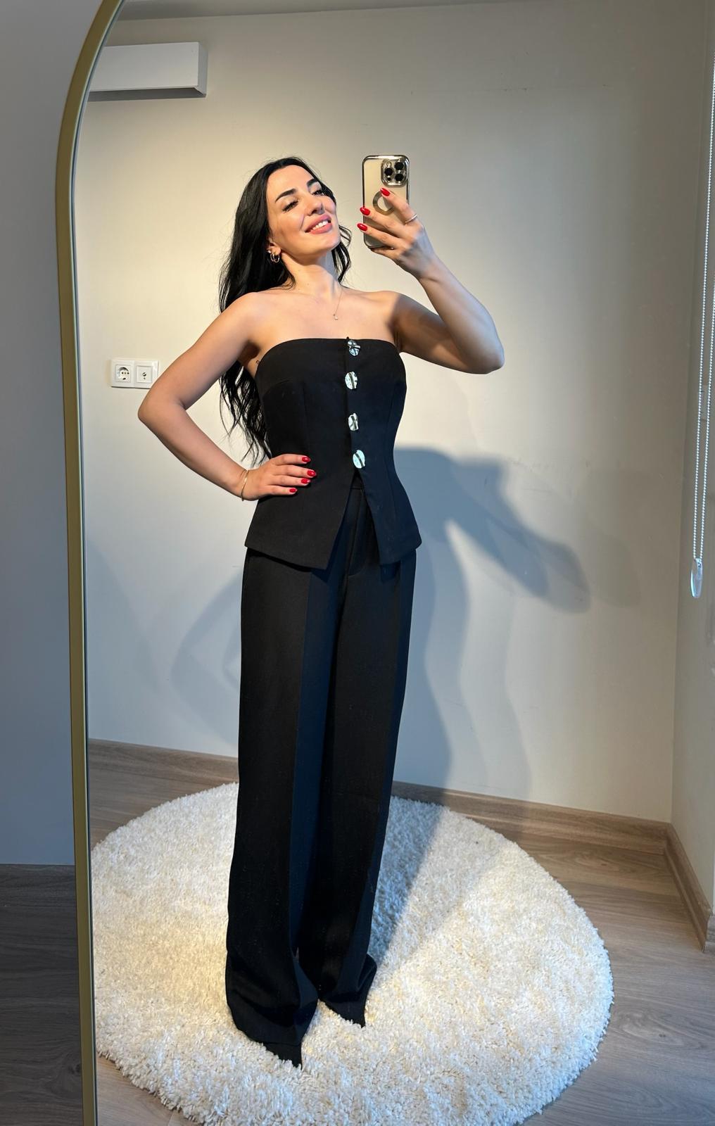 Siyah Straplez Büstiyer