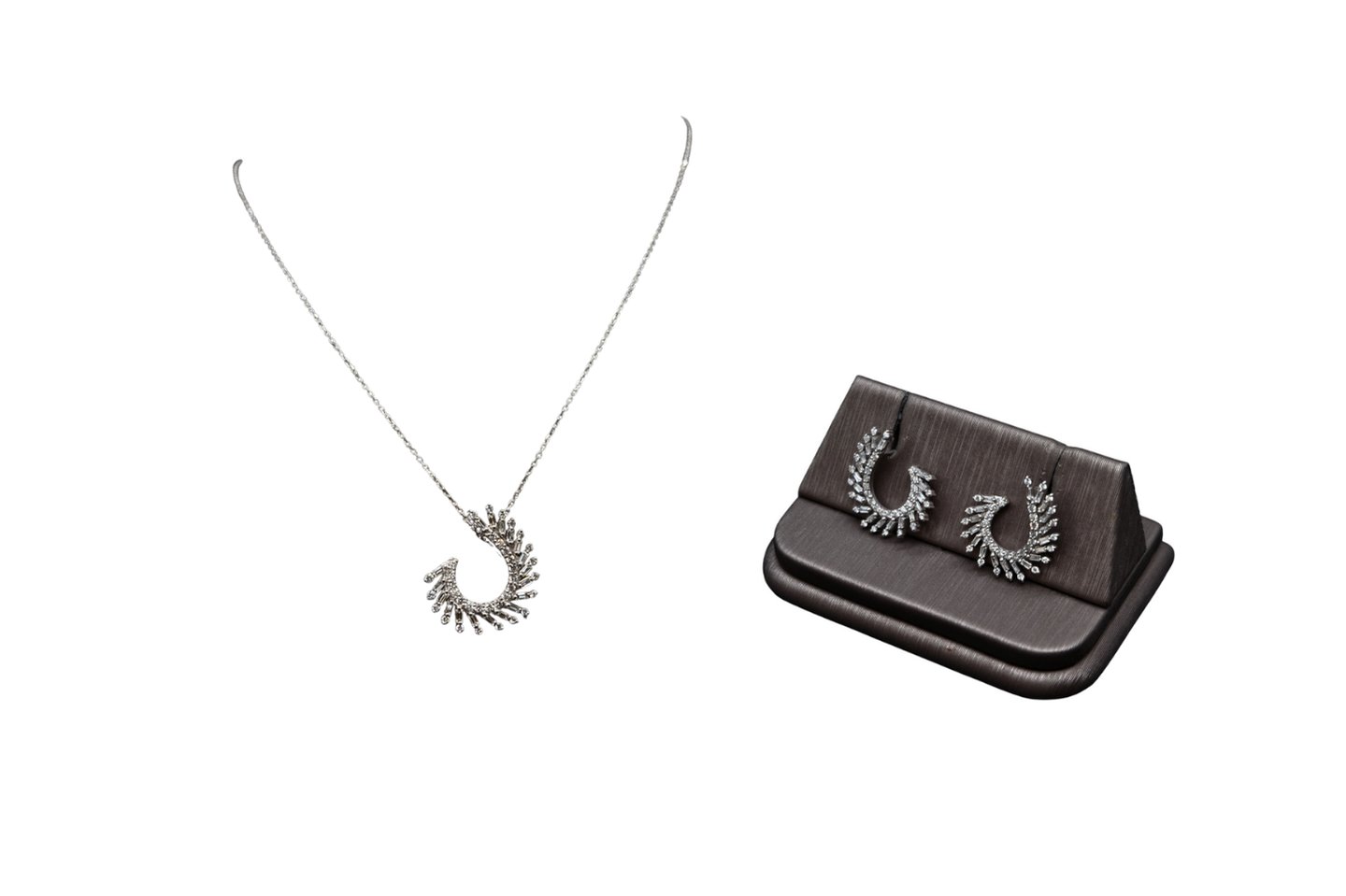 2,05 KARAT SARMAL DİKEN TASARIM PIRLANTA SET
