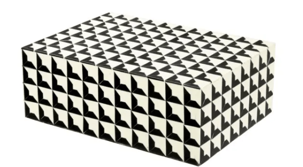 Box Cabas black & white L