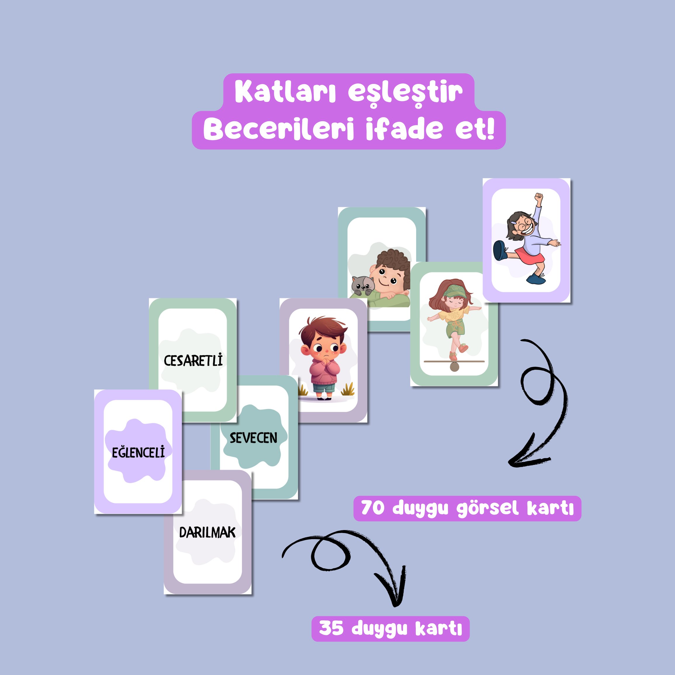 Duygularımı Hissediyorum Duygu Kartları