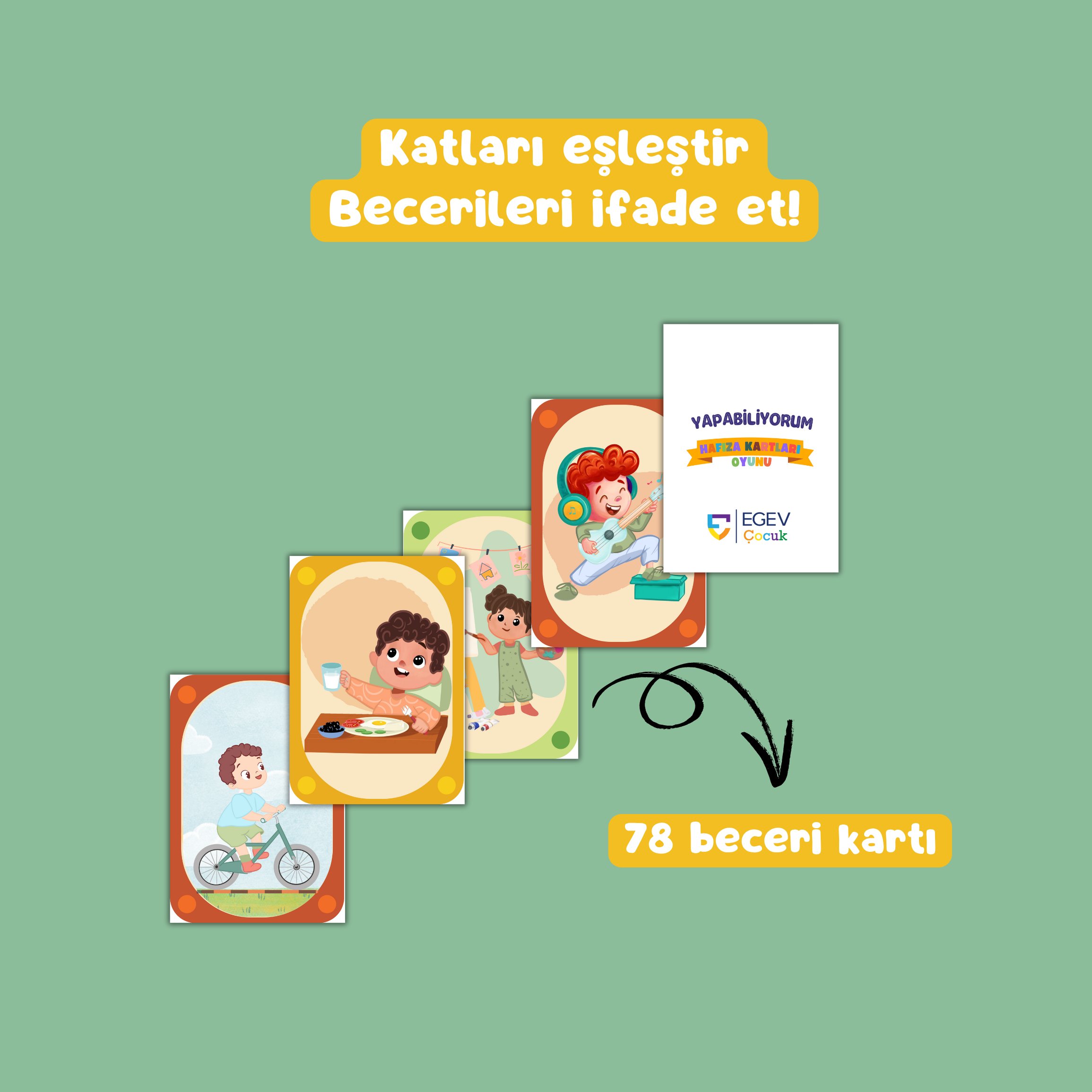 Yapabiliyorum Hafıza Oyun Kartları