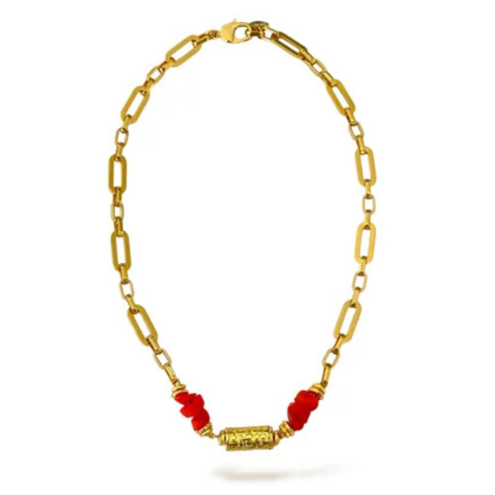 Coral Gold Kolye
