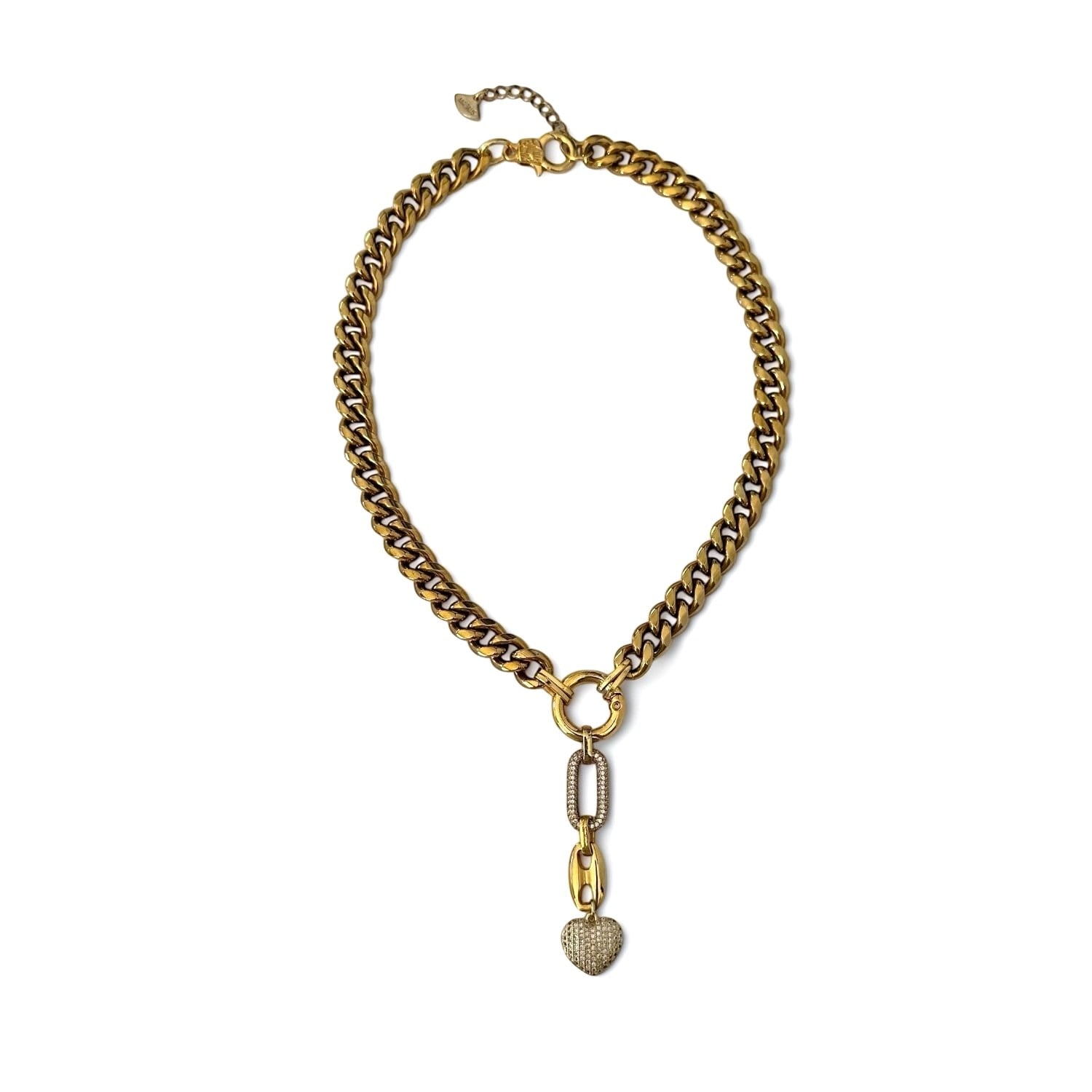 Golden Heart Chain Kolye