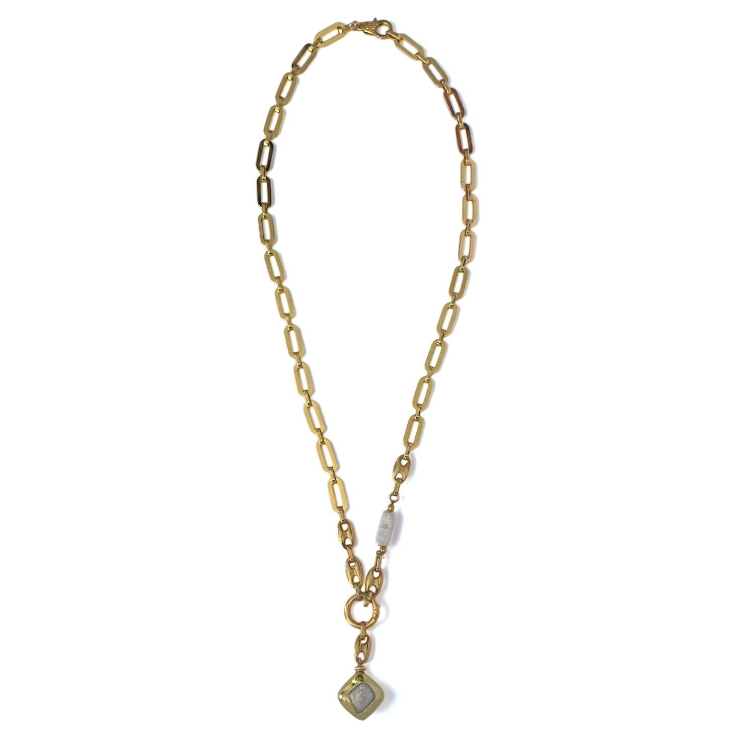 Opalis Gold Pearl Kolye