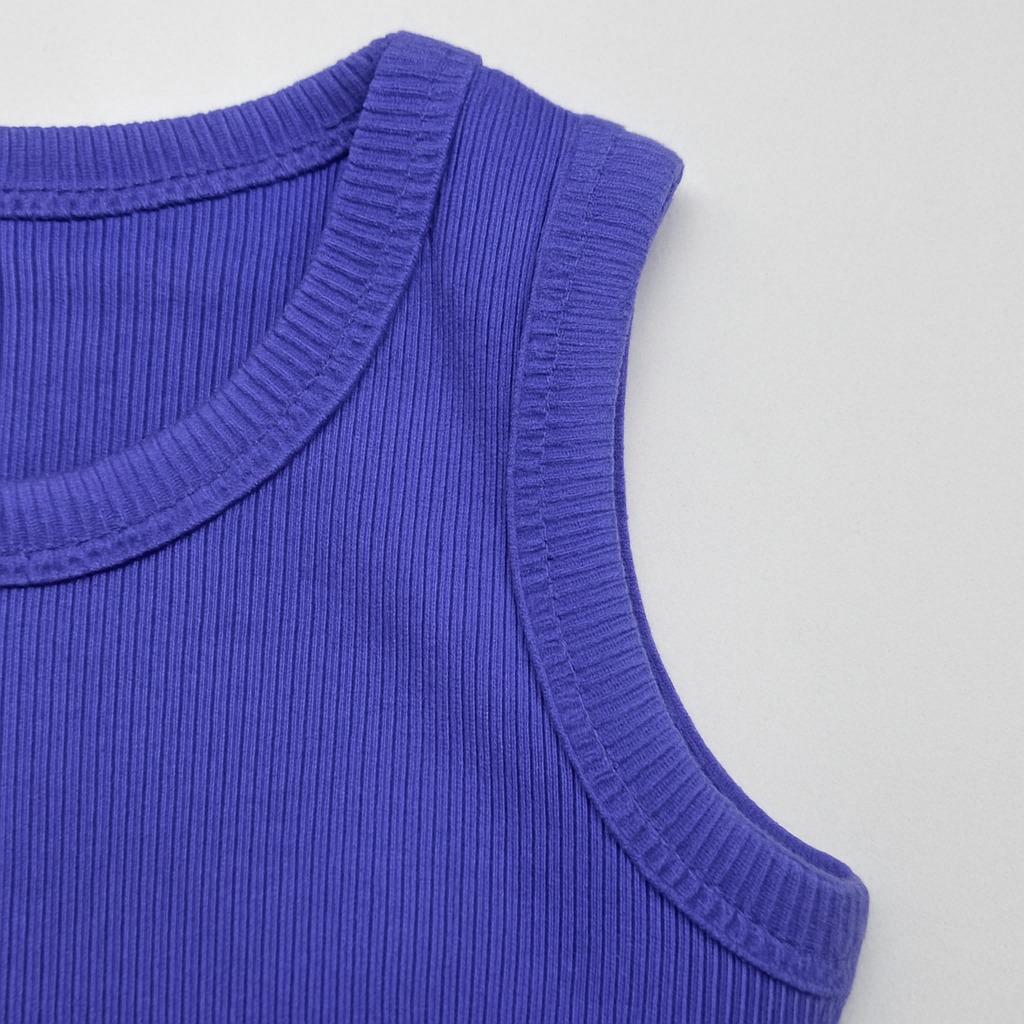 PURE DOTS Kız Çocuk Fitilli Yazlık Mor Body Bluz