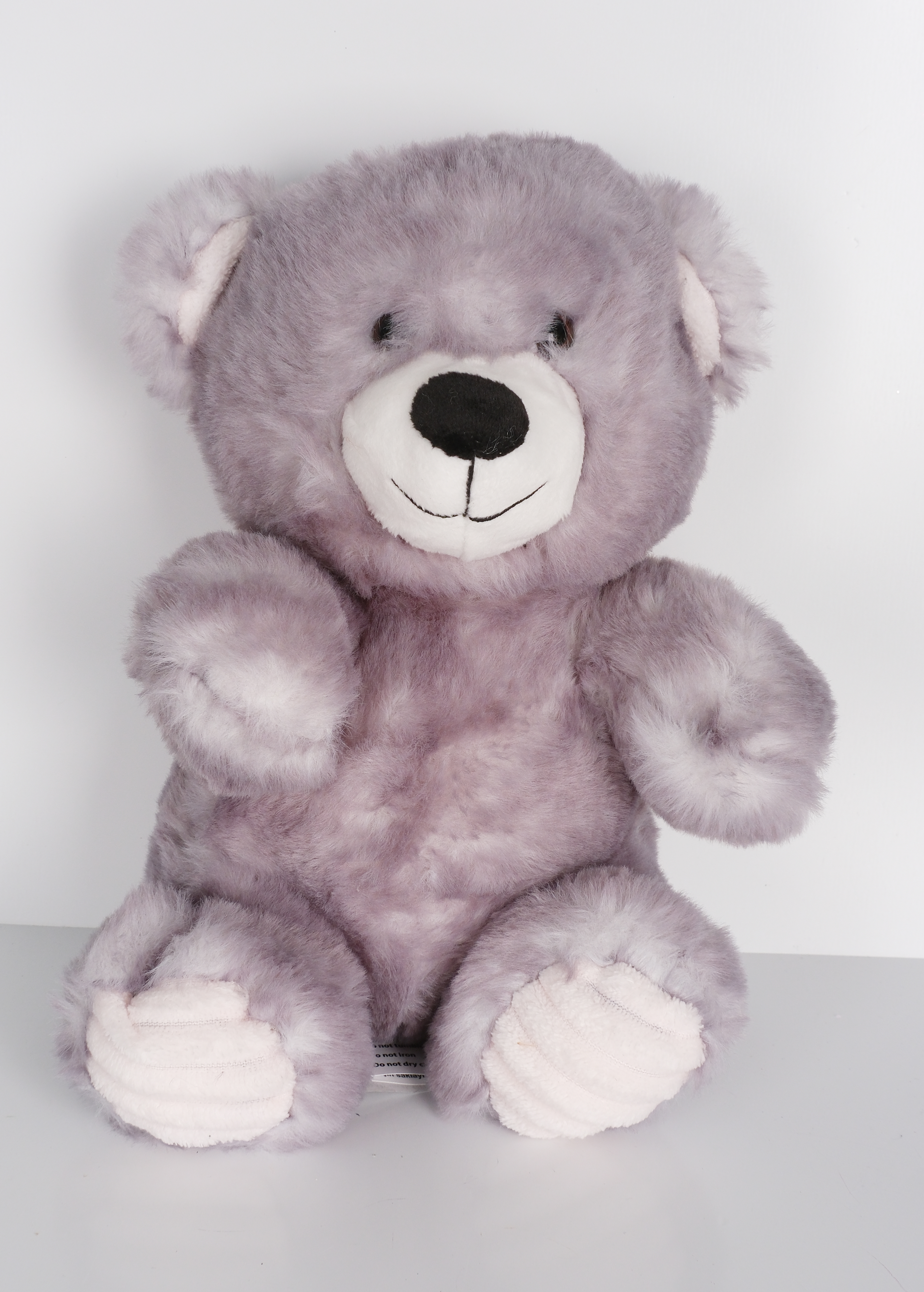23 cm Yavru Ayıcık Şekilli Peluş Oyuncak Gri Beyaz