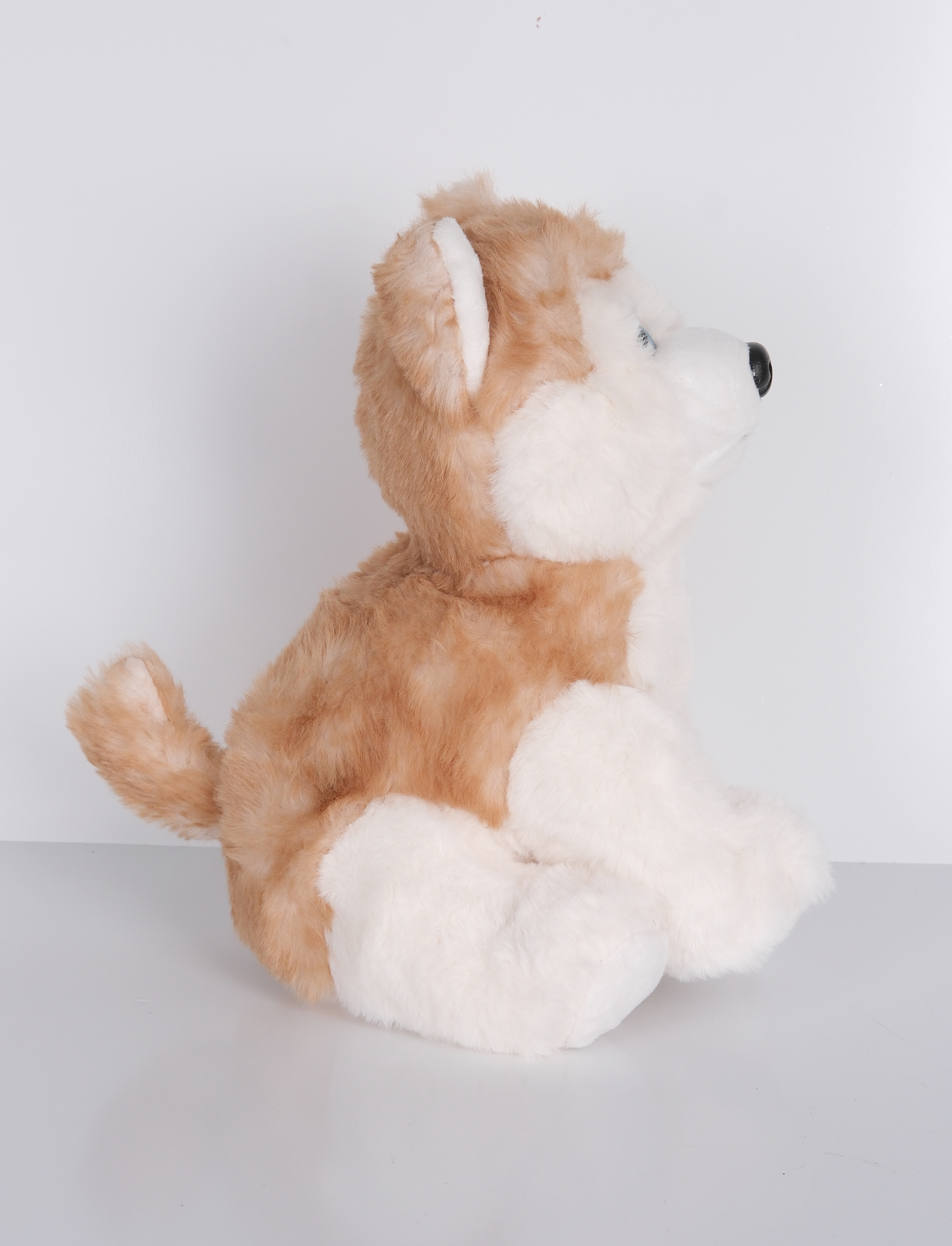 23 cm Yavru Köpek Şekilli Peluş Oyuncak Kahverengi Beyaz